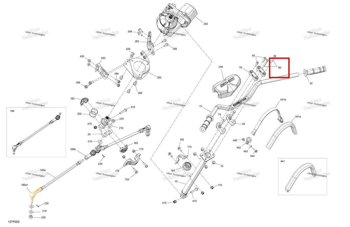Деталь 205086060 на схеме узла 2026 Can-Am RENEGADE - 4X4 - XMR - 1000R EFI - 5UTA - Hyper Silver Mechanic - Steering