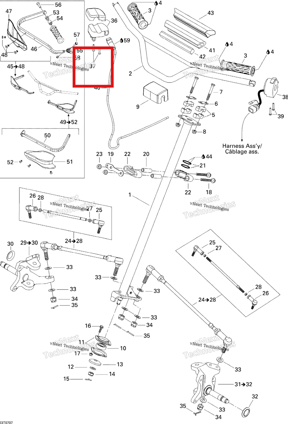 Деталь 205353060 на схеме узла 2007 Can-Am DS 650 X Steering System