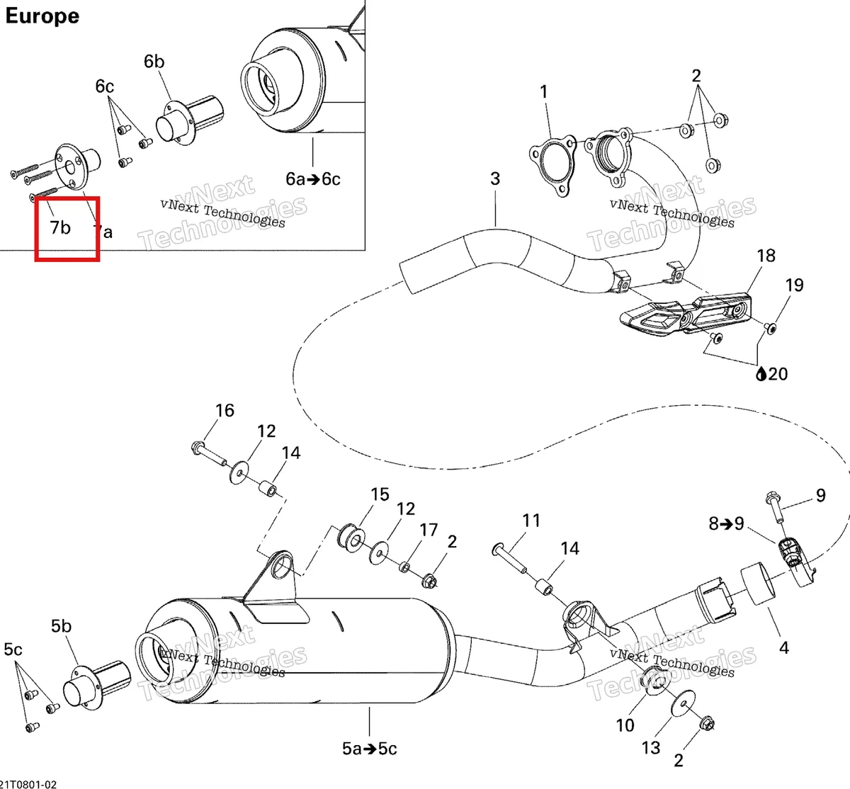 Деталь 205354060 на схеме узла 2008 Can-Am DS 450 X Exhaust System