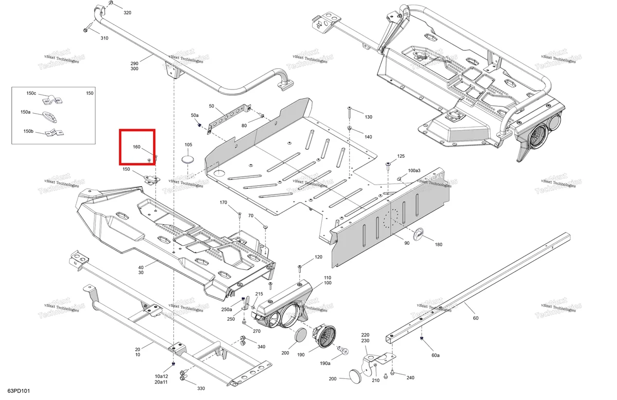 Деталь 205362556 на схеме узла 2024 Can-Am Outlander MAX 450 EFI 6X6 - 4ZRA - DPS Package - Tundra Green Body - Cargo