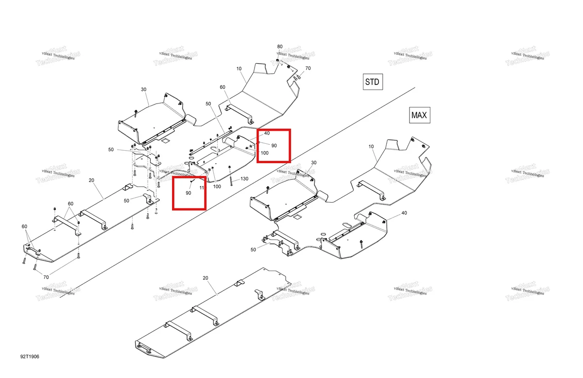 Деталь 205363056 на схеме узла 2019 Can-Am OUTLANDER MAX 6X6 - 650 EFI - T3 Skid Plate 6X6 1000 Efi - Skid Plate Option
