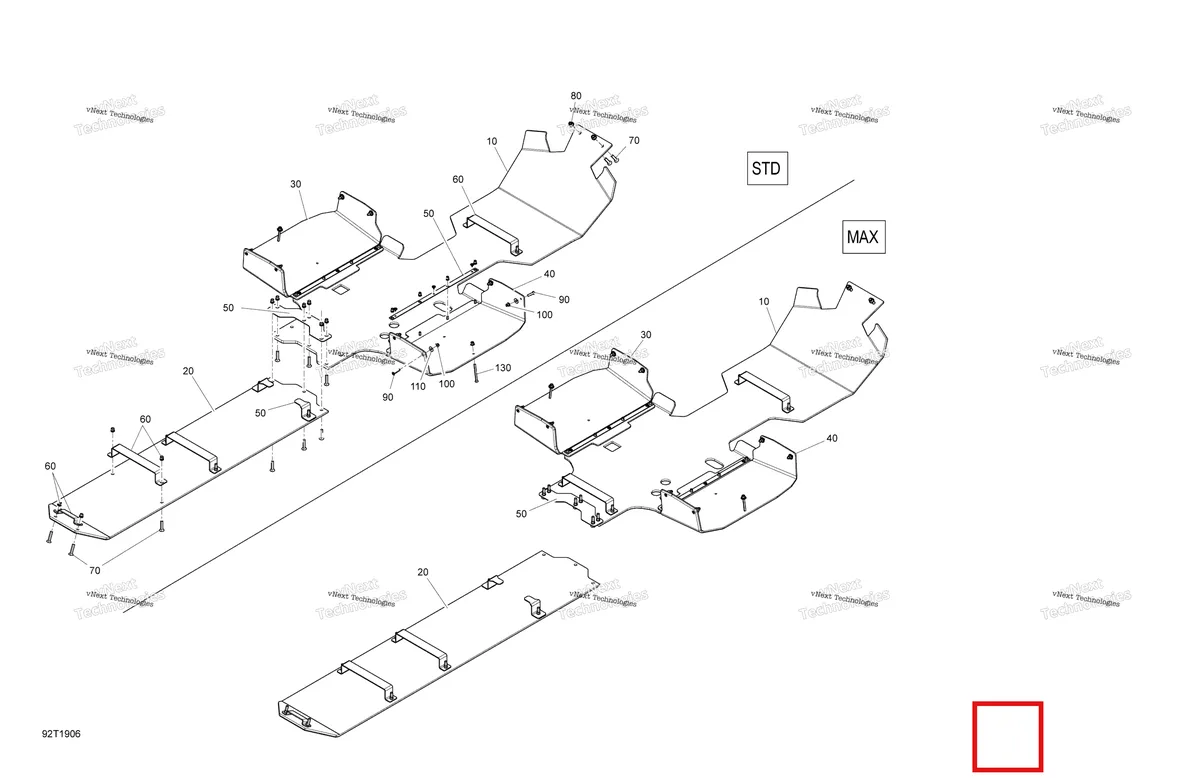Деталь 205367056 на схеме узла 2019 Can-Am OUTLANDER 6X6 - 1000 EFI - T3 Skid Plate 6X6 1000 Efi - Skid Plate Option