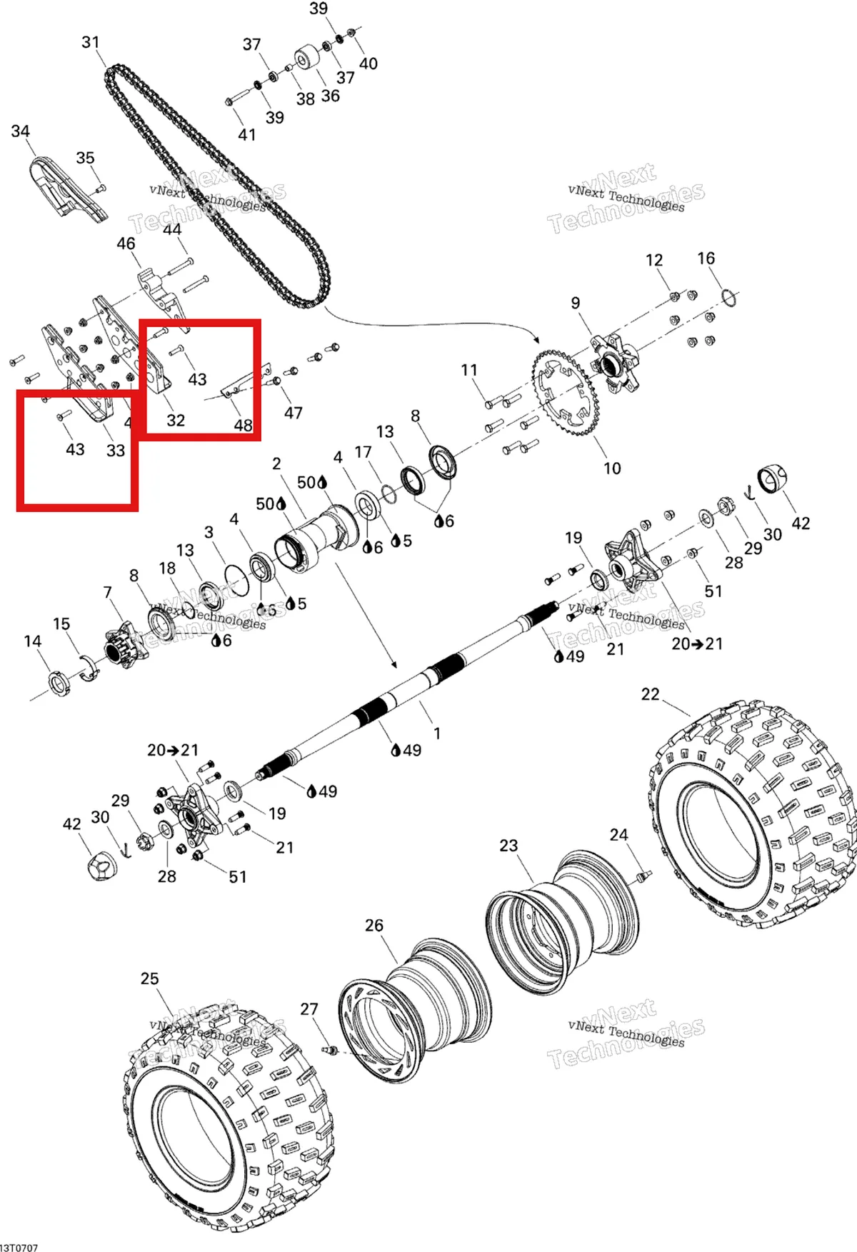 Деталь 205383544 на схеме узла 2007 Can-Am DS 650 X Drive System, Rear