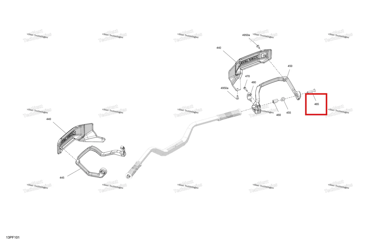 Деталь 205384034 на схеме узла 2026 Can-Am OUT-MAX - 6X6 - BACKCOUNTRY - 1000R EFI - 2KTA - Stealth Black Mechanic - Air Deflector