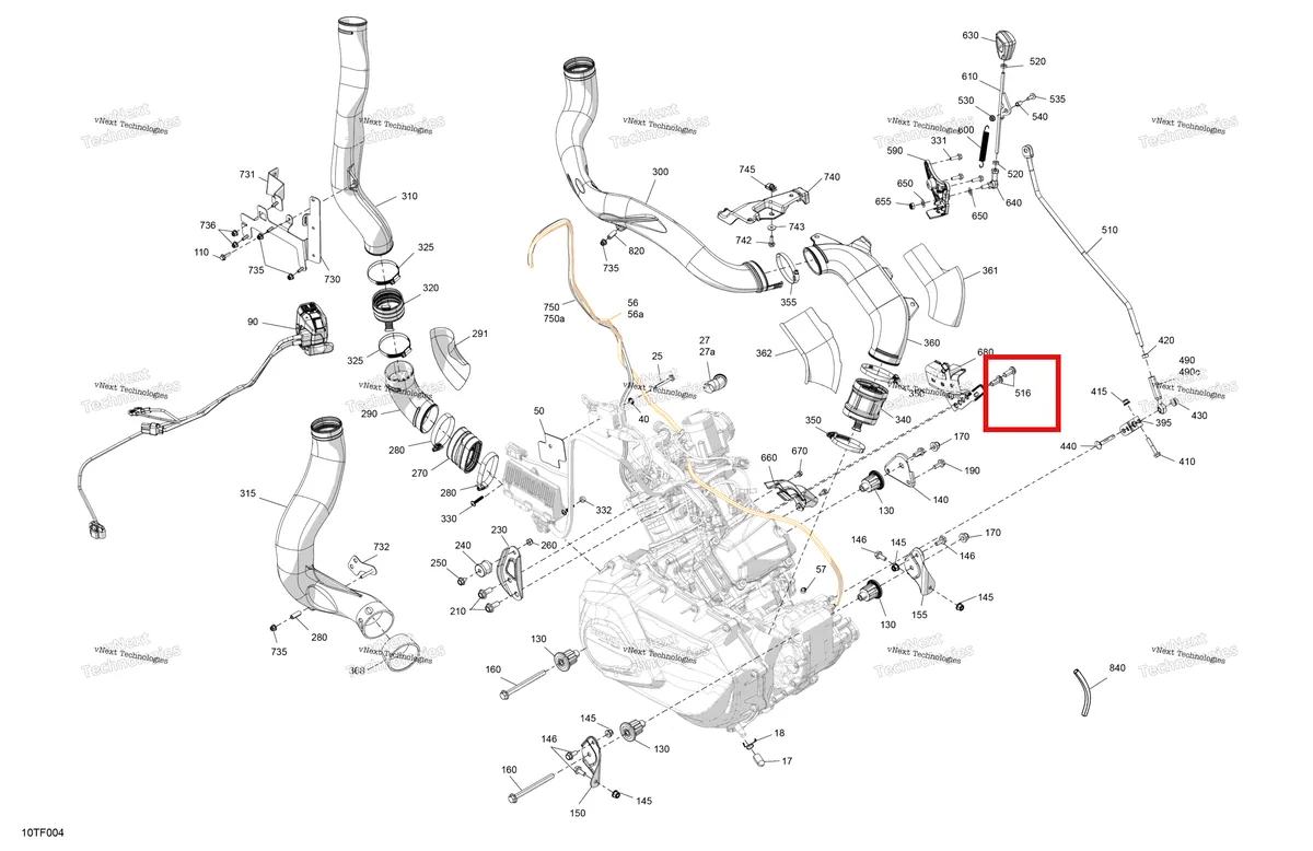 Деталь 205402556 на схеме узла 2026 Can-Am RENEGADE - 4X4 - XMR - 1000R EFI - 5UTB - Scandi Blue Engine - System