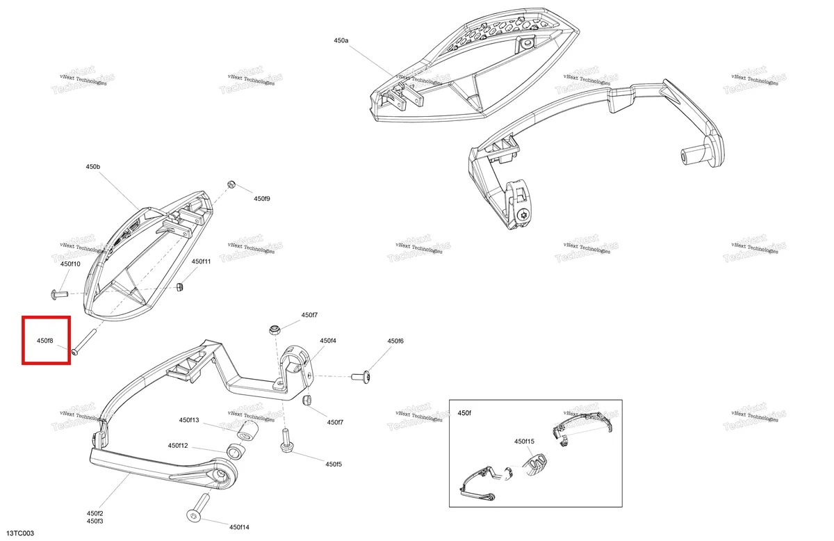 Деталь 205444086 (Деталь Socket Screw M4 X 40) на схеме узла 2023 Can-Am Renegade 1000R EFI - XXC Mechanic - Air Deflector