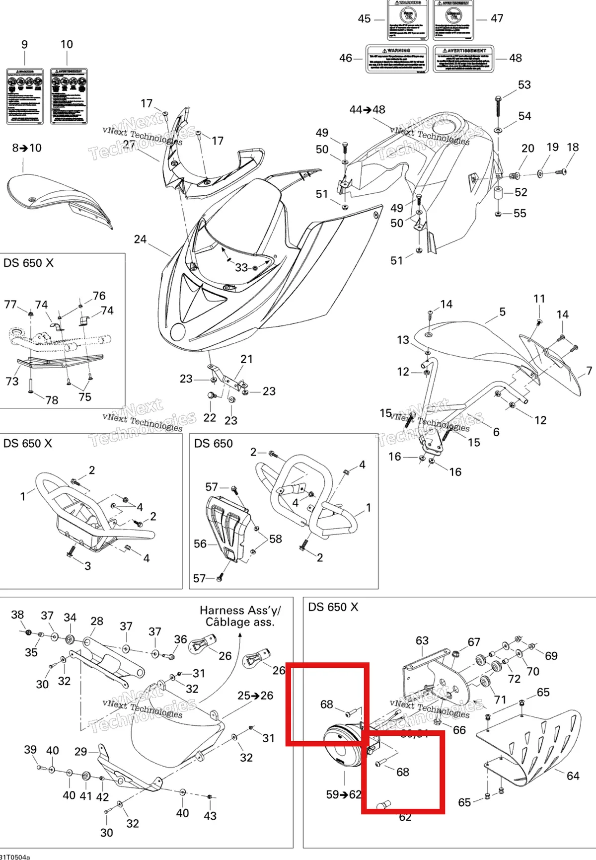Деталь 205452046 на схеме узла 2005 Can-Am DS 650/DS 650 X Body And Accessories 1