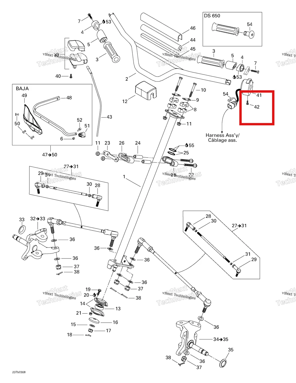 Деталь 205453046 на схеме узла 2003 Can-Am DS 650 Baja Steering System