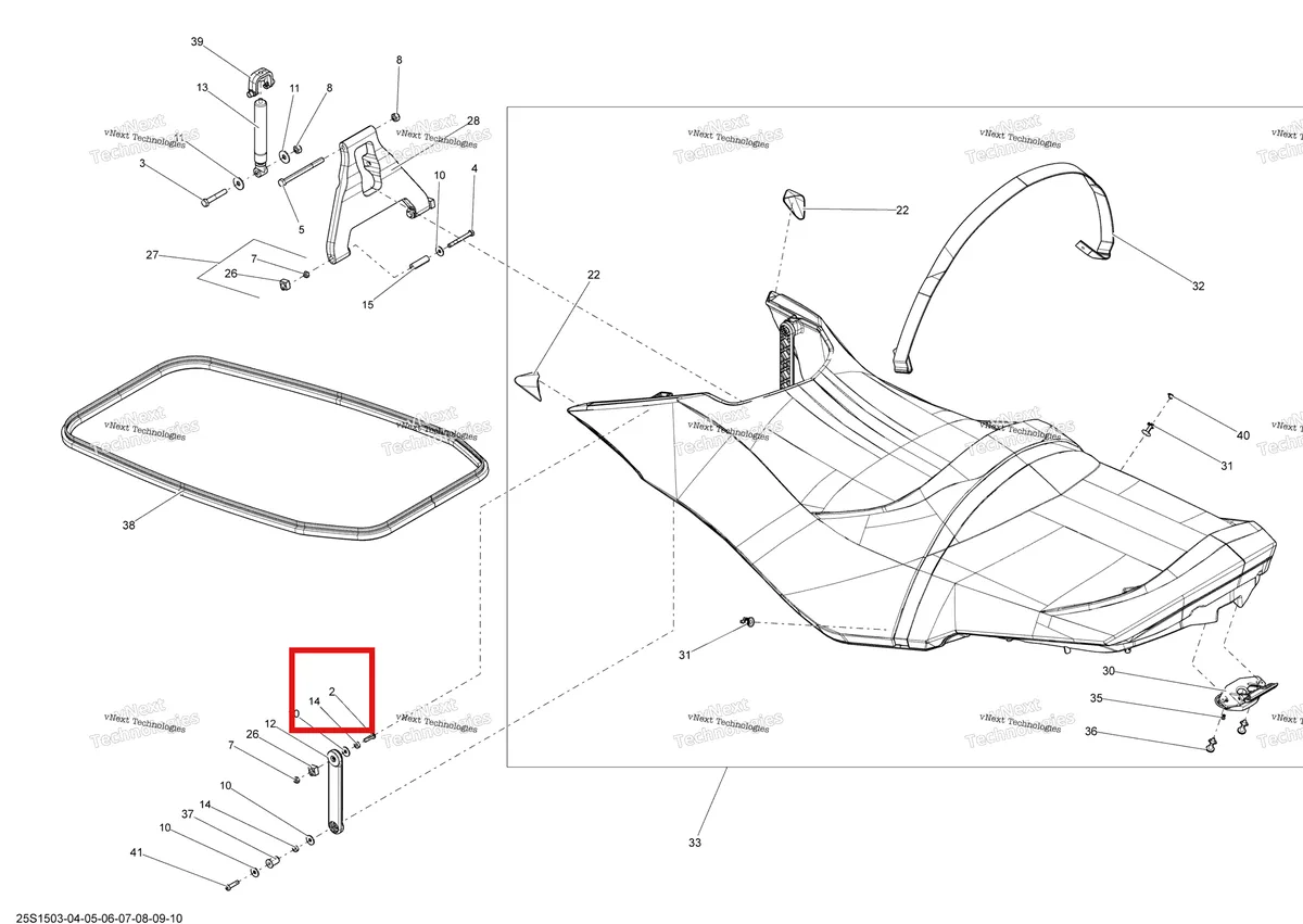 Деталь 205462060 (Деталь Socket Screw M6 X 20) на схеме узла 2015 Sea-Doo GTX LTD 215 Seat