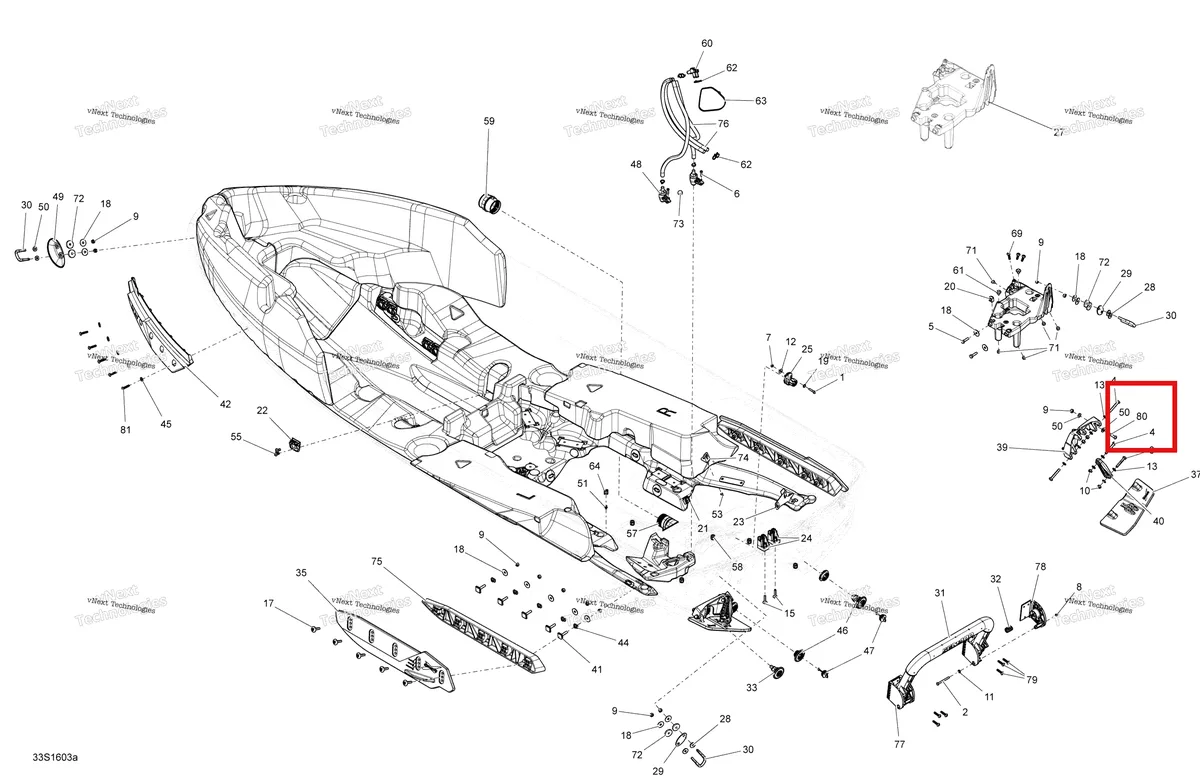 Деталь 205483560 на схеме узла 2016 Sea-Doo RXT Hull
