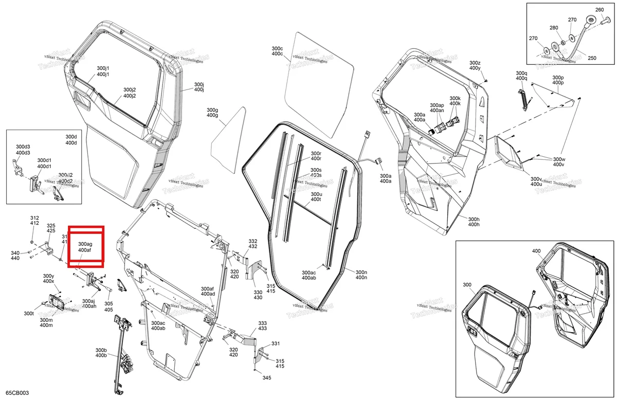 Деталь 205484060 на схеме узла Enclosure Cab - Doors