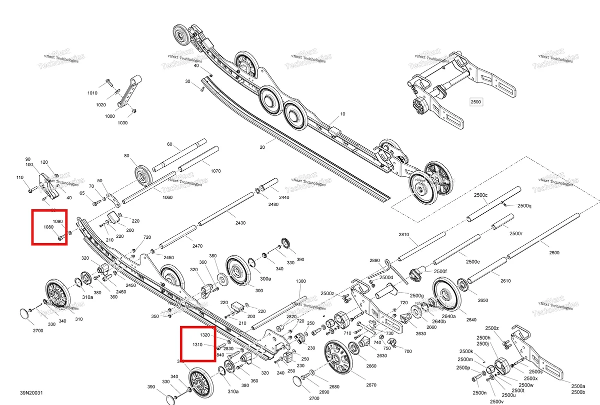 Деталь 205503544 (Деталь Socket Head Screw M10 X 35, Scotch Grip) на схеме узла 2020 Ski-Doo SKANDIC WT 600HO E-TEC Suspension, Rear - Lower Section