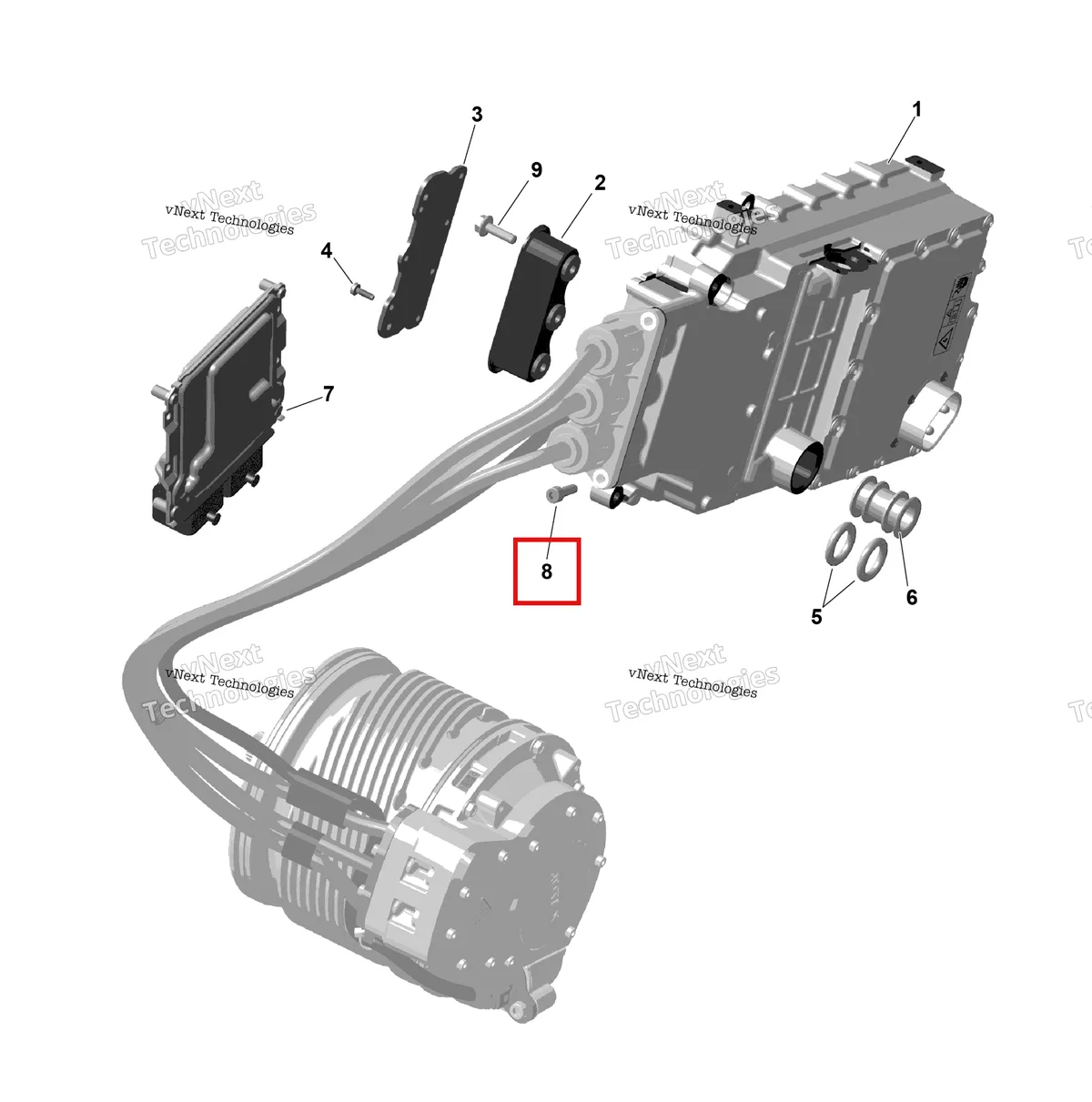 Деталь 205562054 на схеме узла 2025 Ski-Doo EXPEDITION - SPORT - ESSB - Bright White - 137X15X1.6C Track Rotax - Inverter