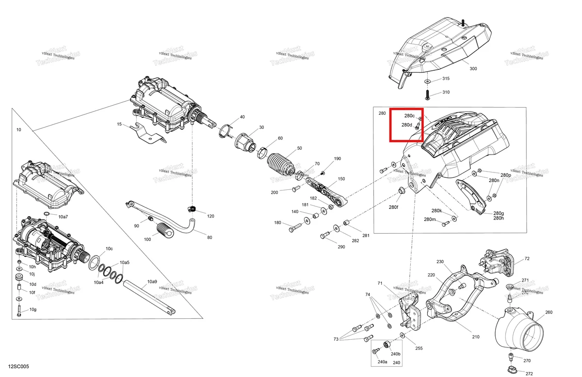 Деталь 205562060 на схеме узла 2023 Sea-Doo SPARK 90 - 2UP Mechanic - Reverse
