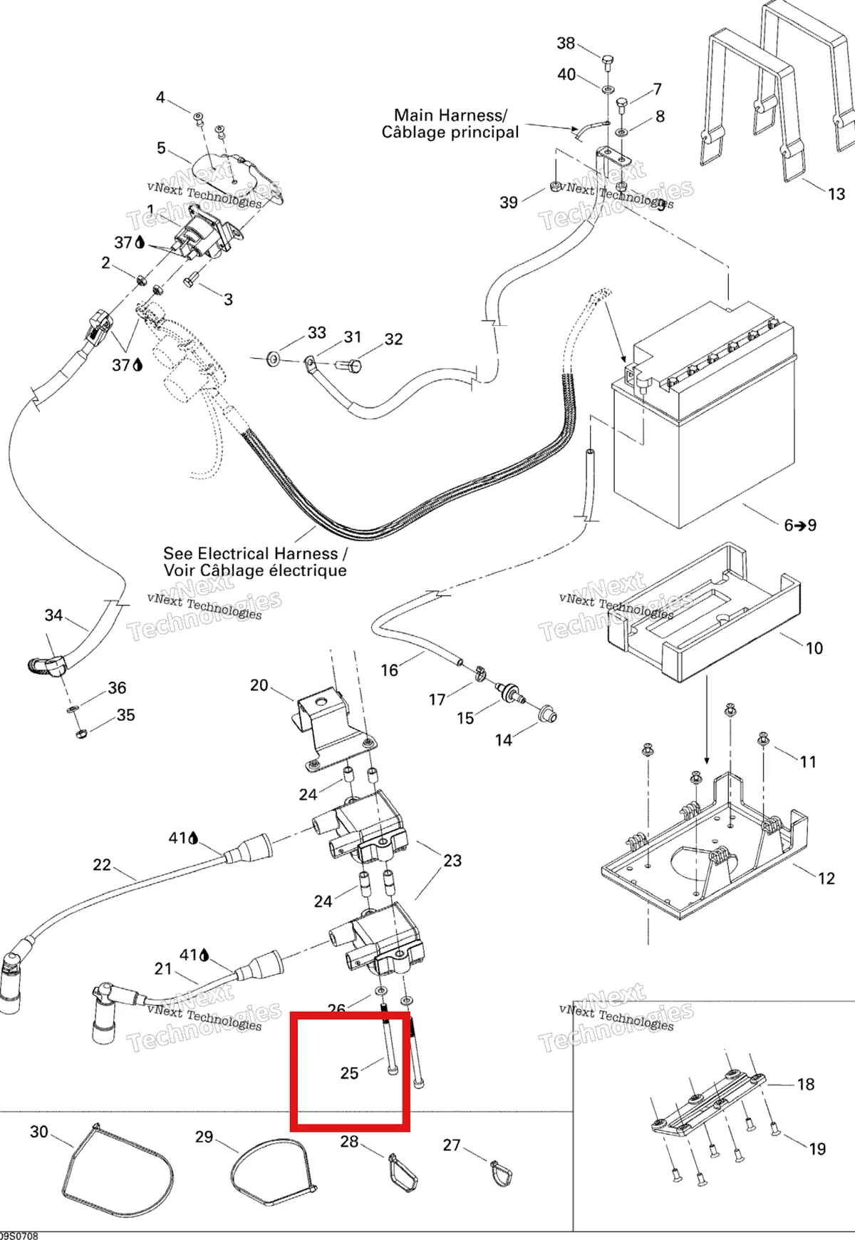 Деталь 205569060 на схеме узла 2007 Sea-Doo 3D 947 DI Electrical System