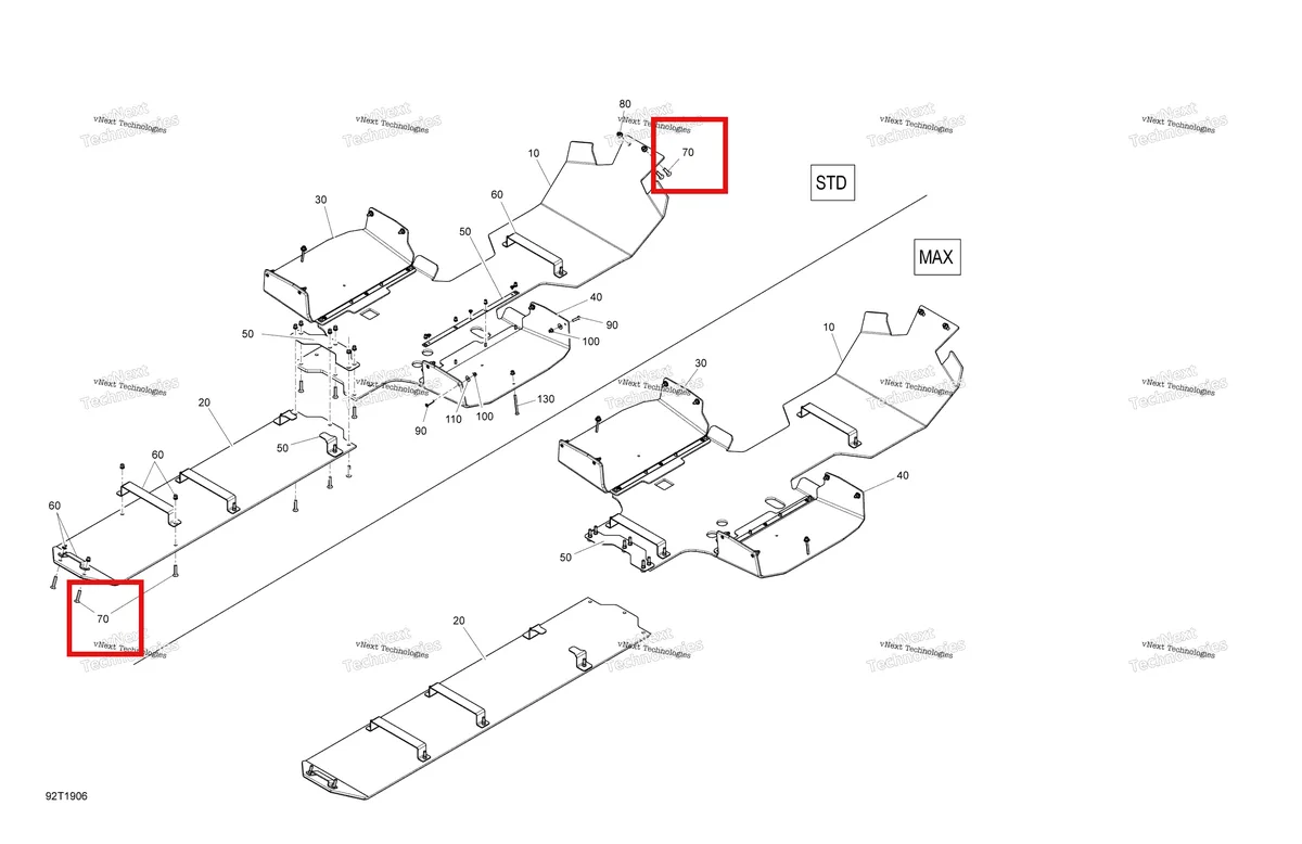 Деталь 205884056 на схеме узла 2019 Can-Am OUTLANDER MAX 6X6 - 650 EFI - T3 Skid Plate 6X6 1000 Efi - Skid Plate Option