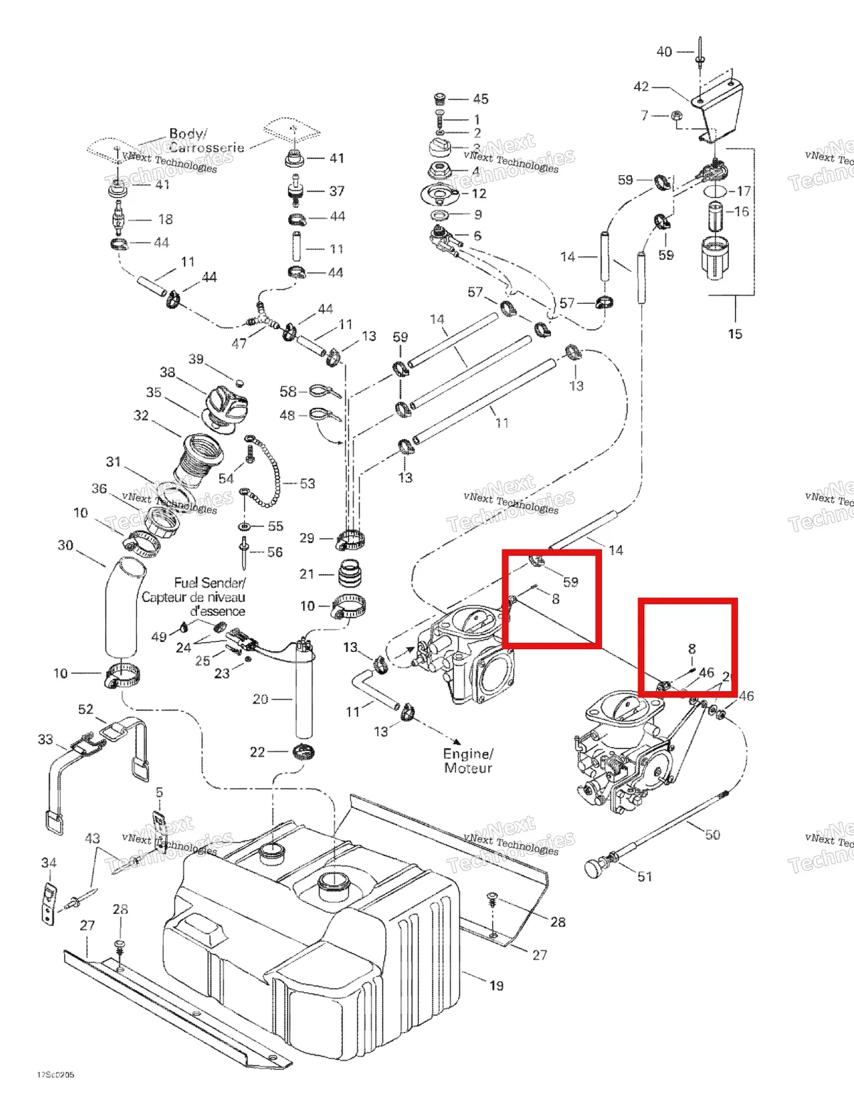 Деталь 206540660 на схеме узла 2002 Sea-Doo GTX, 5587/5588 Fuel System