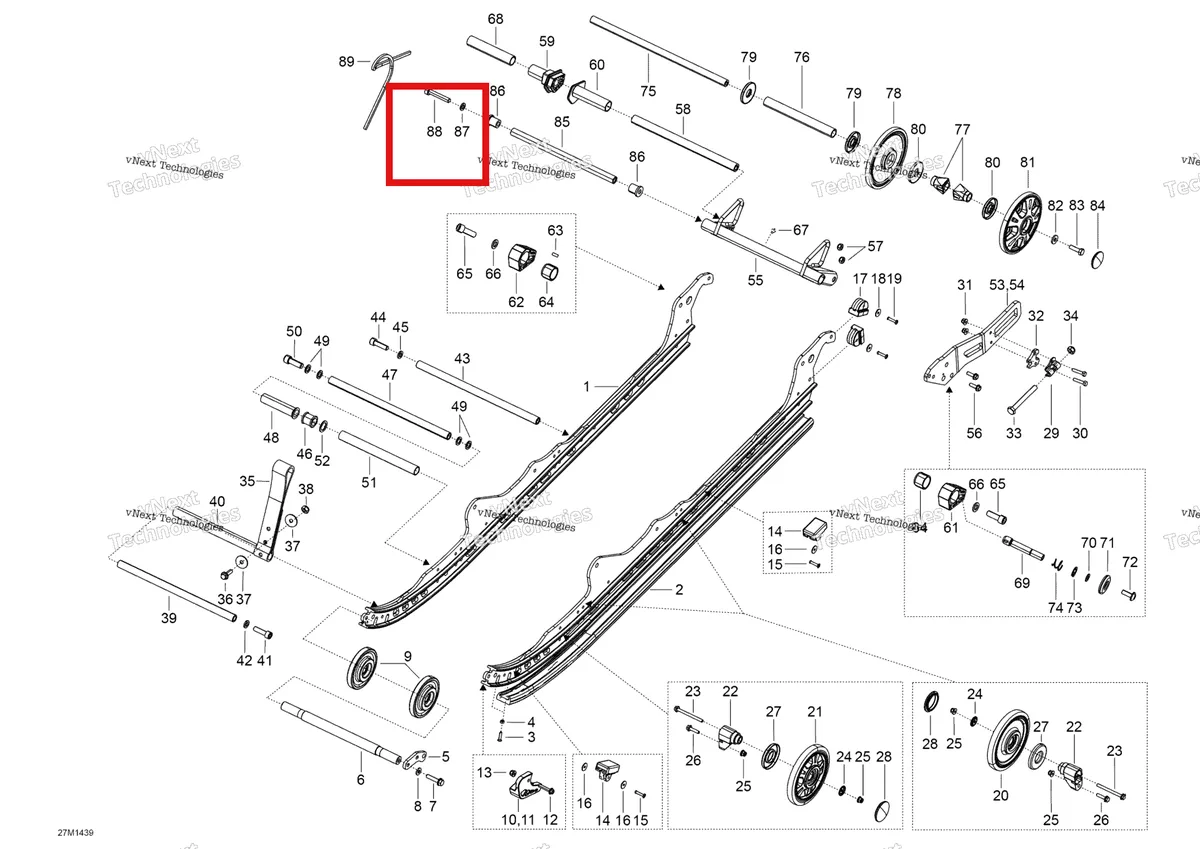 Деталь 207005546 на схеме узла 2014 Ski-Doo EXPEDITION LE 600HOE, XU Rear Suspension A