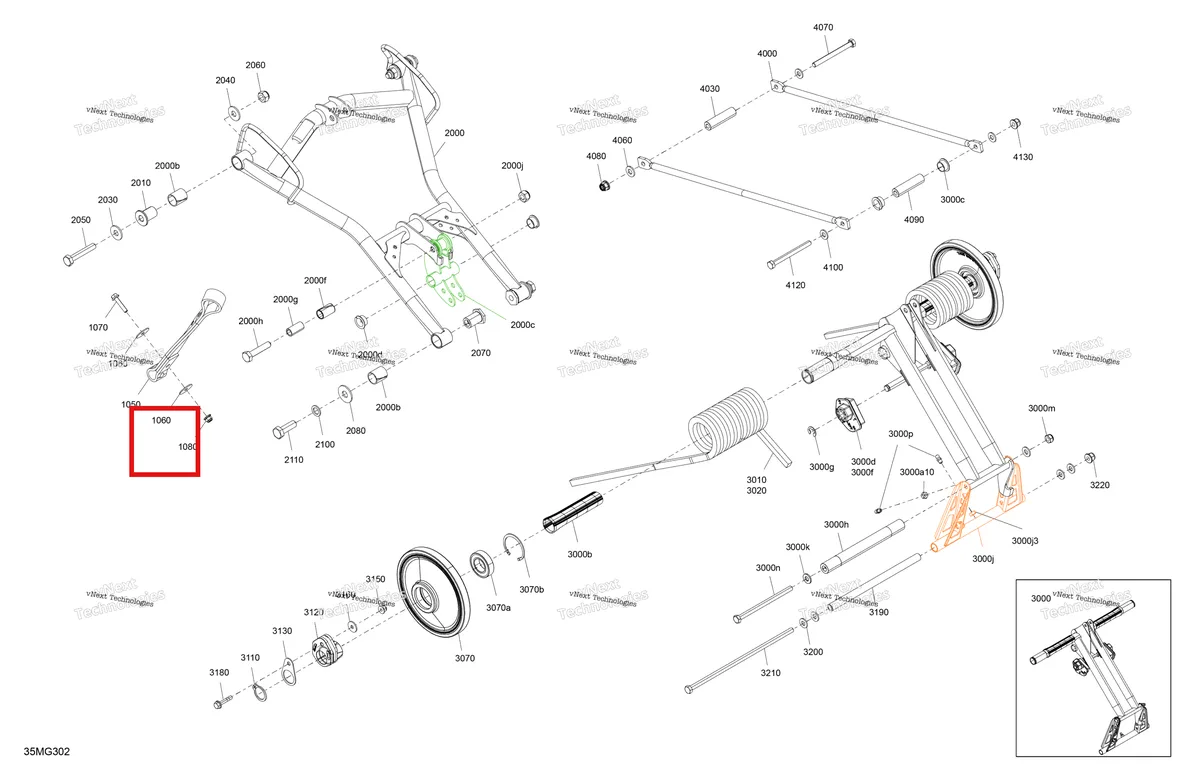 Деталь 207006056 на схеме узла 2027 Ski-Doo EXPEDITION - SPORT - 600 ACE - KCVA - Neo Yellow - 16X154X1.5CH Track Suspension - Rear - Upper Section