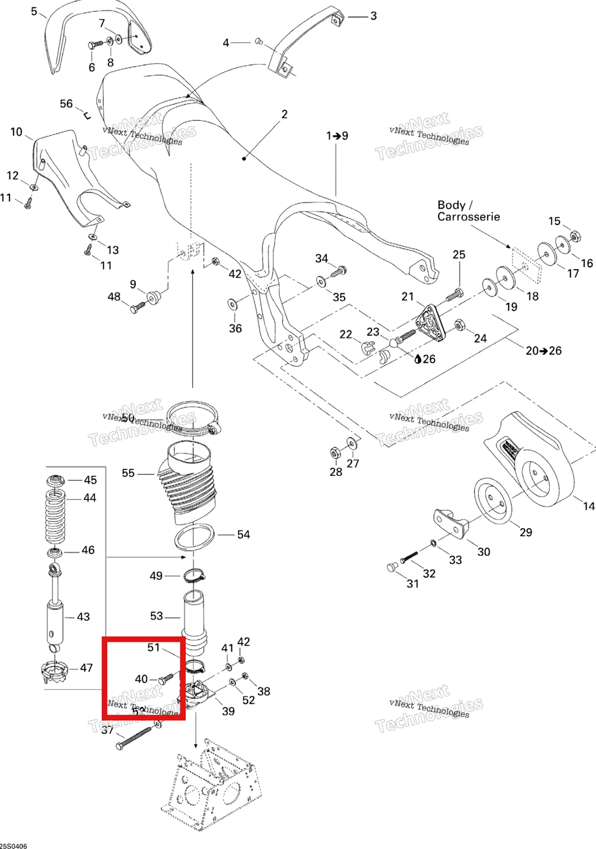 Деталь 207006060 на схеме узла 2004 Sea-Doo XP DI Seat