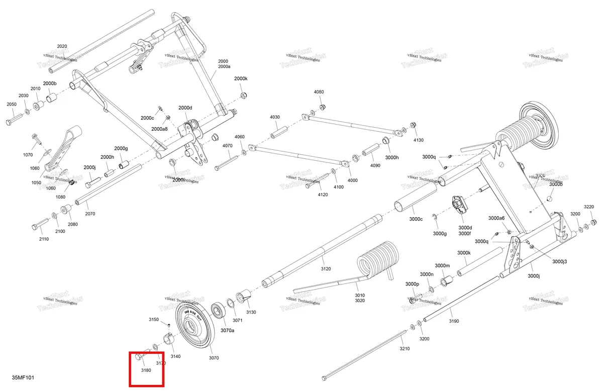 Деталь 207024554 на схеме узла 2026 Ski-Doo SKANDIC - SPORT - 600 EFI - AJTA - Neo Yellow - 20X154X1.25WT Track Suspension - Rear - Upper Section