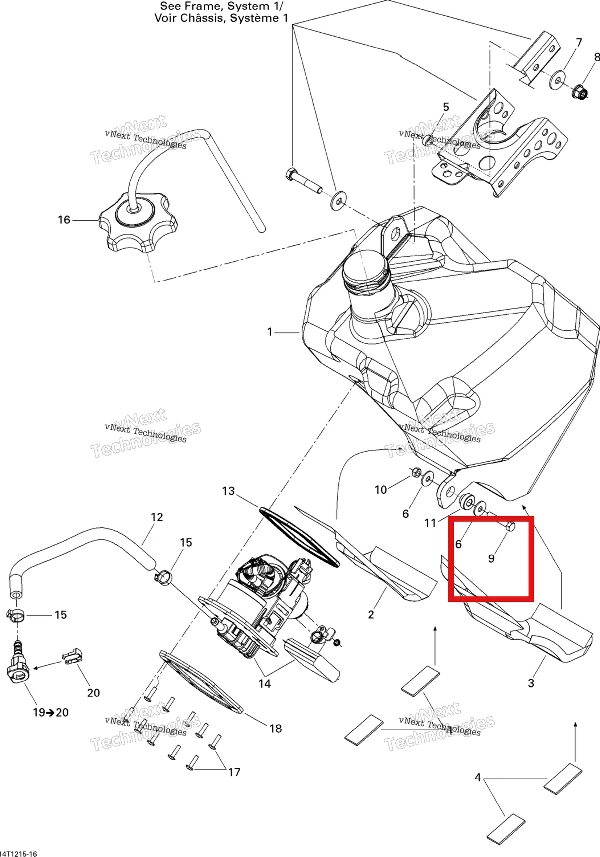 Деталь 207063544 (Деталь Screw. Acs Models) на схеме узла 2015 Can-Am DS 450EFI STD Fuel System