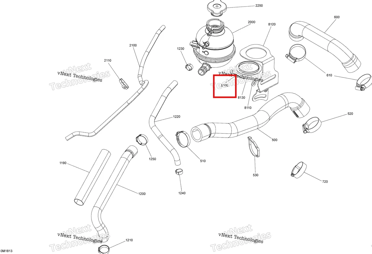 Деталь 207064044 (Деталь Hex. Screw M6 X 40) на схеме узла 2018 Ski-Doo MXZ 600RS - Racing Cooling - 600 Rs