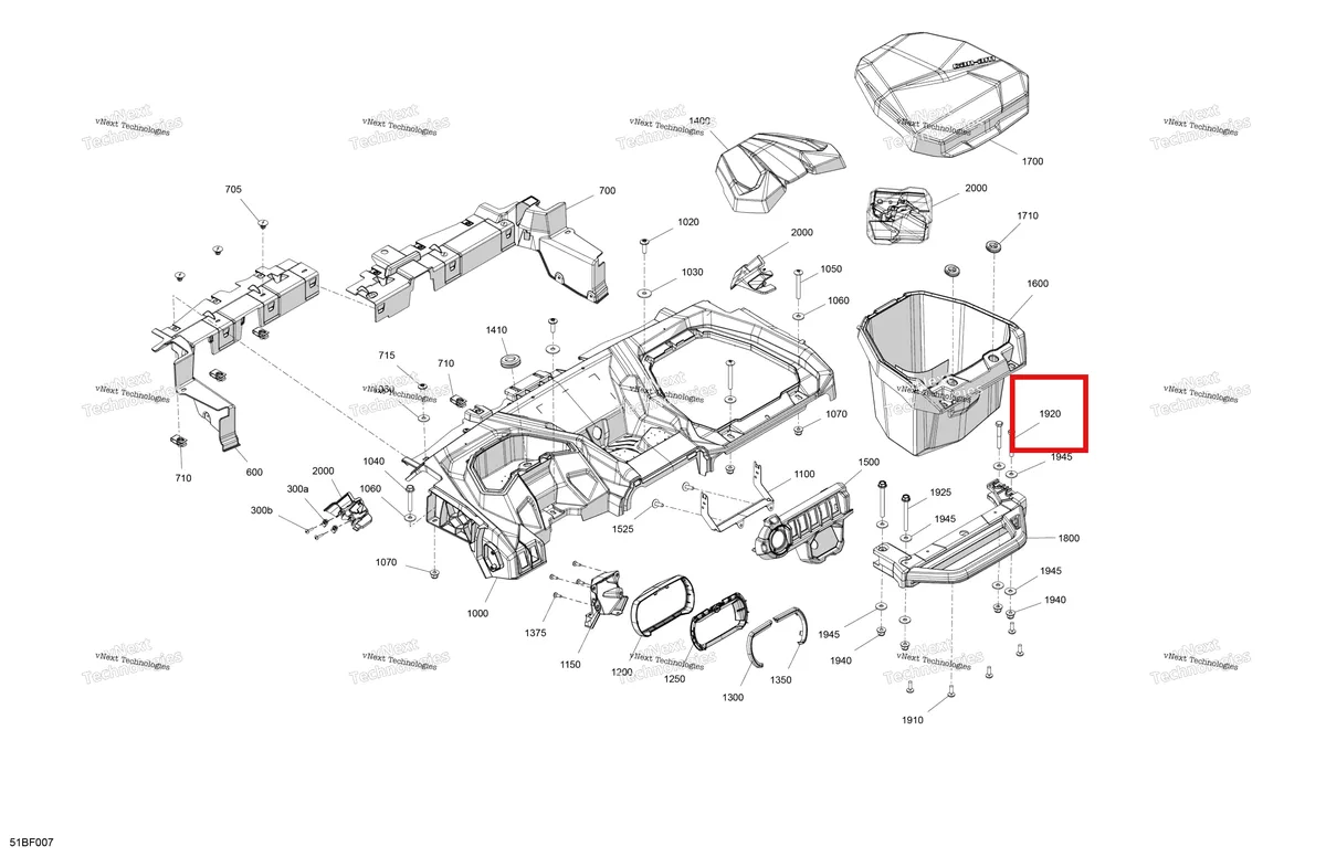 Деталь 207064544 (Деталь Hex. Screw M6 X 45) на схеме узла 2026 Can-Am Commander MAX - 1000R EFI - DPS - 6HTC - Compass Green - 60