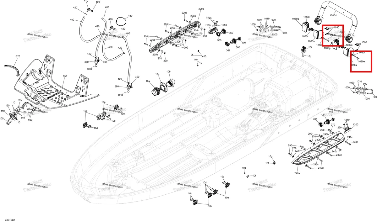Деталь 207066560 на схеме узла 2019 Sea-Doo GTI 130 Hull Package Se