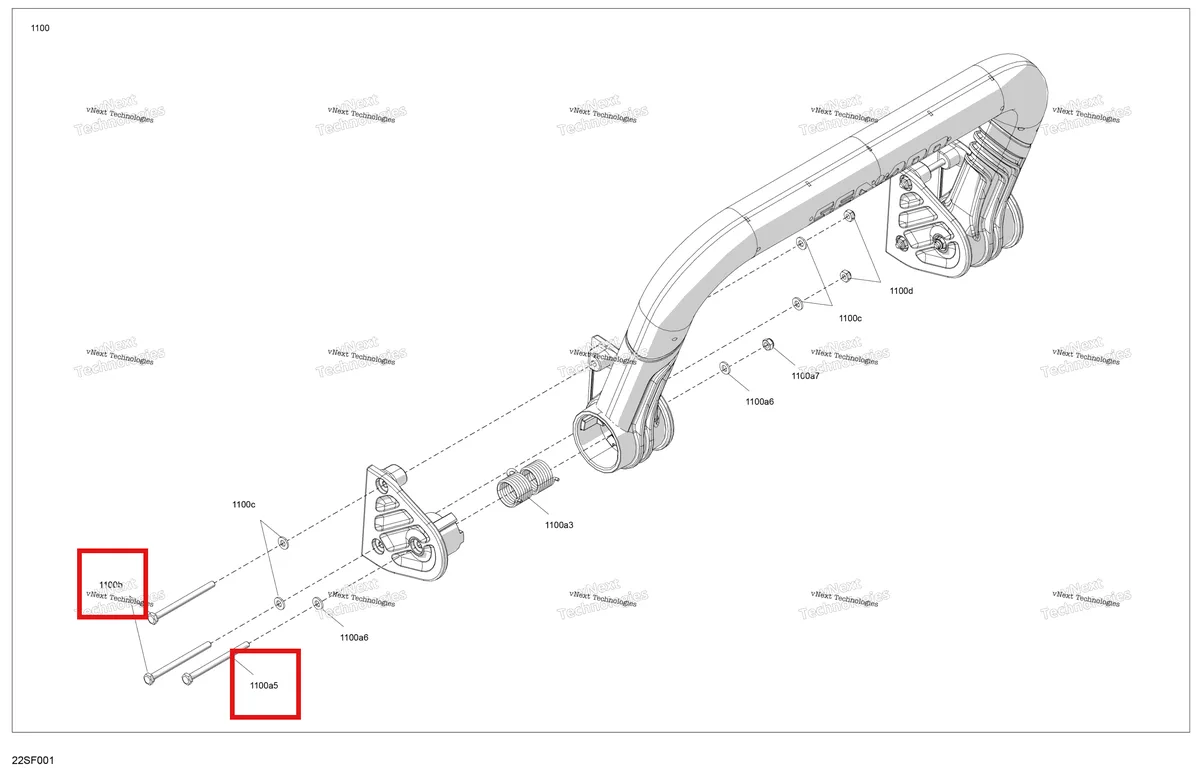 Деталь 207068060 на схеме узла 2026 Sea-Doo WAKE - 230 - PRO - 13TA - Northern Lichen - Audio Body - Ladder