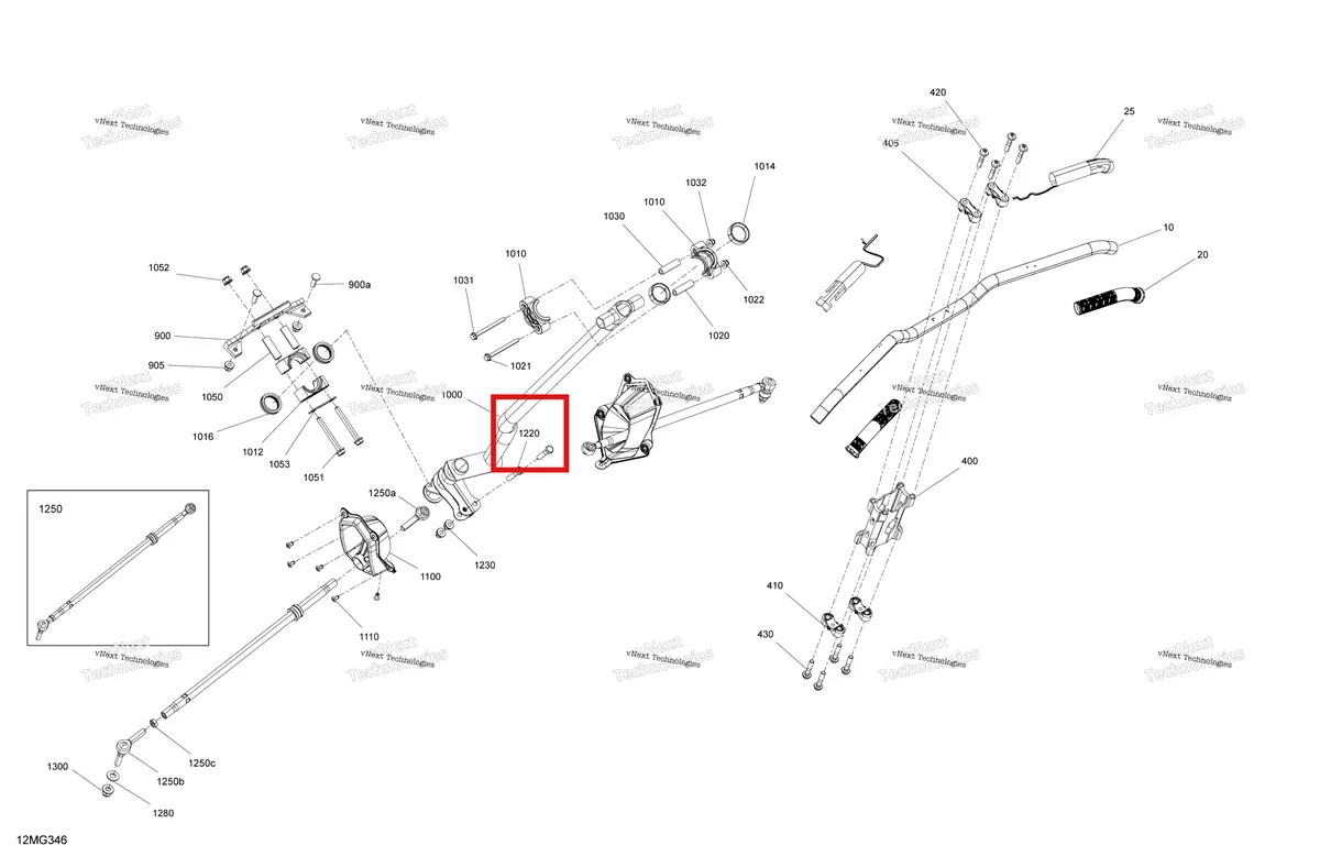 Деталь 207084044 (Деталь Hex. Screw M8 X 40) на схеме узла 2027 Ski-Doo BACKCOUNTRY - SPORT - 600 EFI - UBVA - Neo Yellow - 16X146X2.0P Track Mechanic - Steering