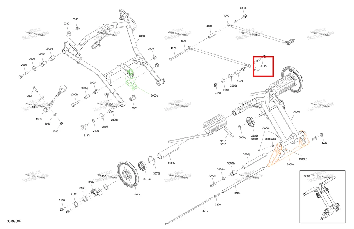 Деталь 207085556 на схеме узла 2027 Ski-Doo EXPEDITION - XTREM - 850 E-TEC - ADVA - Deep Black - 20X154X1.8CST8 Track Suspension - Rear - Upper Section