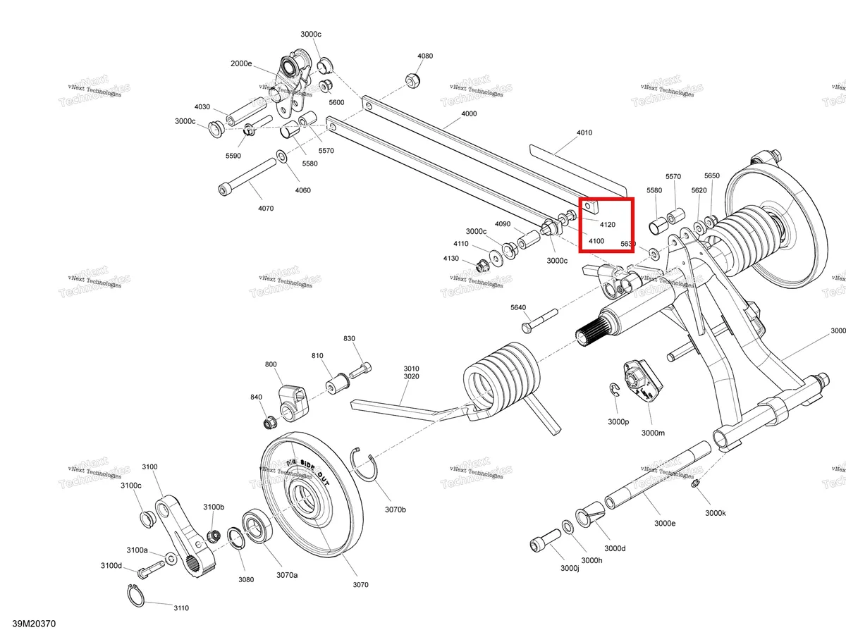 Деталь 207085586 на схеме узла 2020 Ski-Doo MXZ 600RS Suspension, Rear - Upper Section - Racing