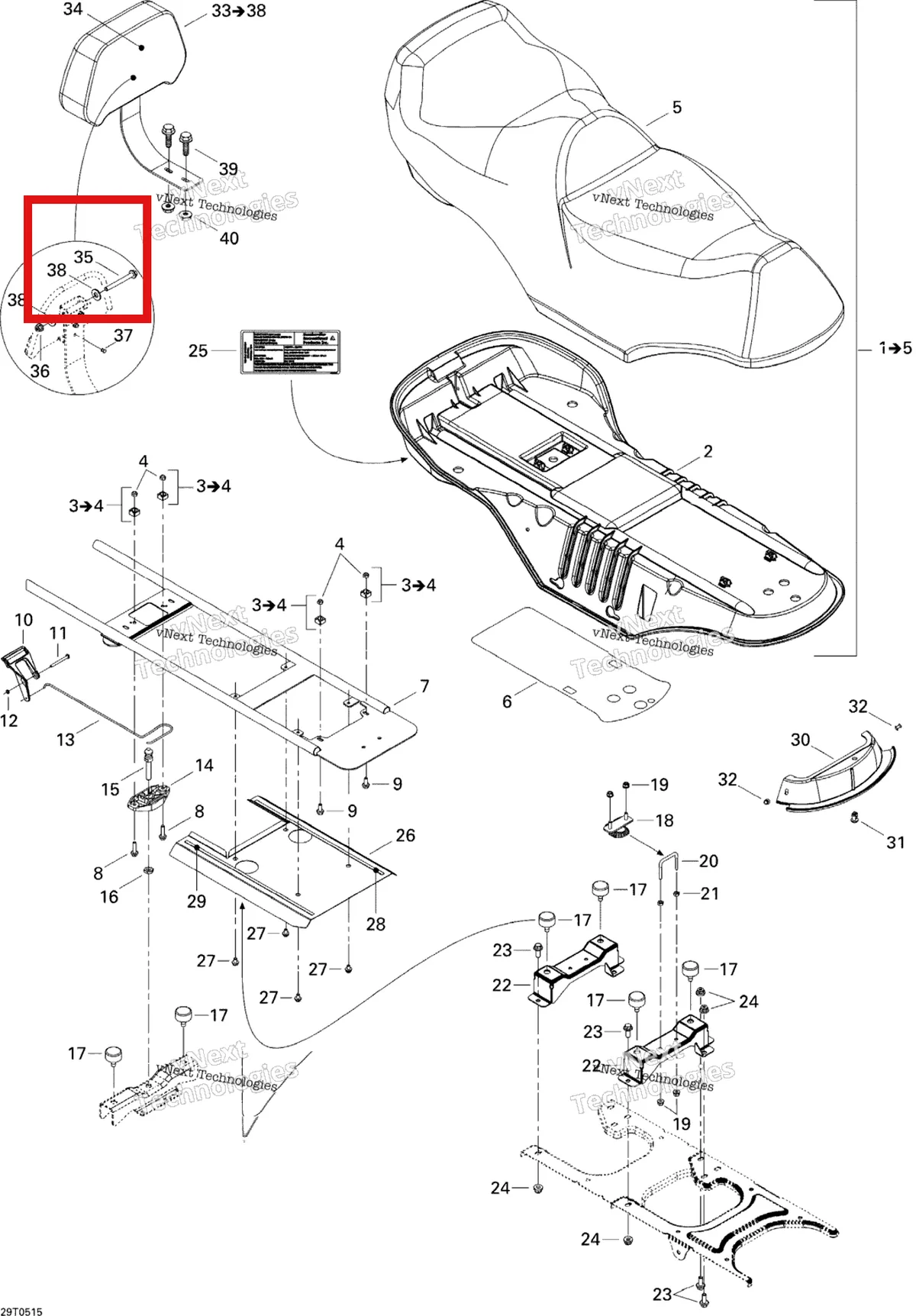 Деталь 207089544 на схеме узла 2005 Can-Am Traxter Max CVT 650 Seat
