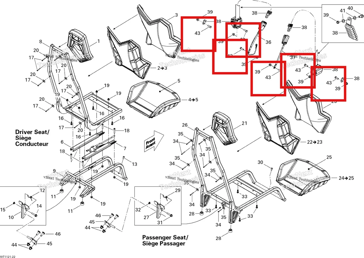 Деталь 207123544 на схеме узла 2011 Can-Am Commander 1000 Seat