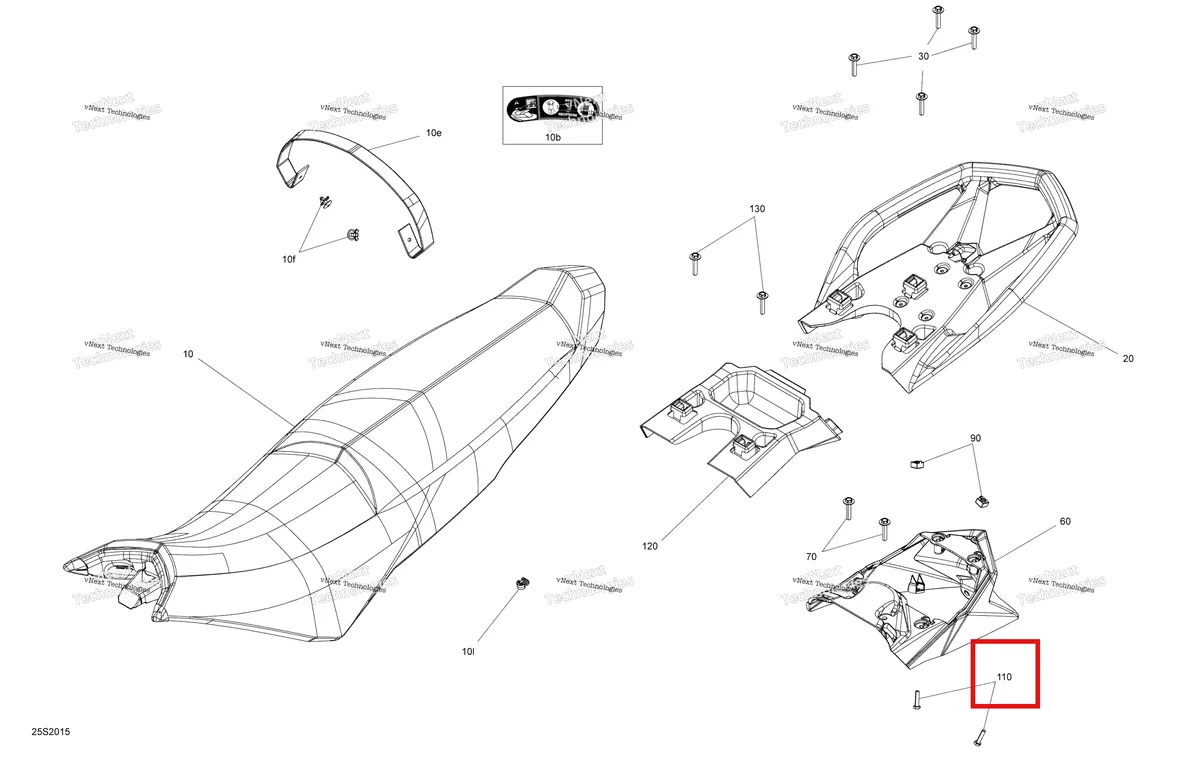 Деталь 207162560 на схеме узла 2020 Sea-Doo SPARK TRIXX Seat