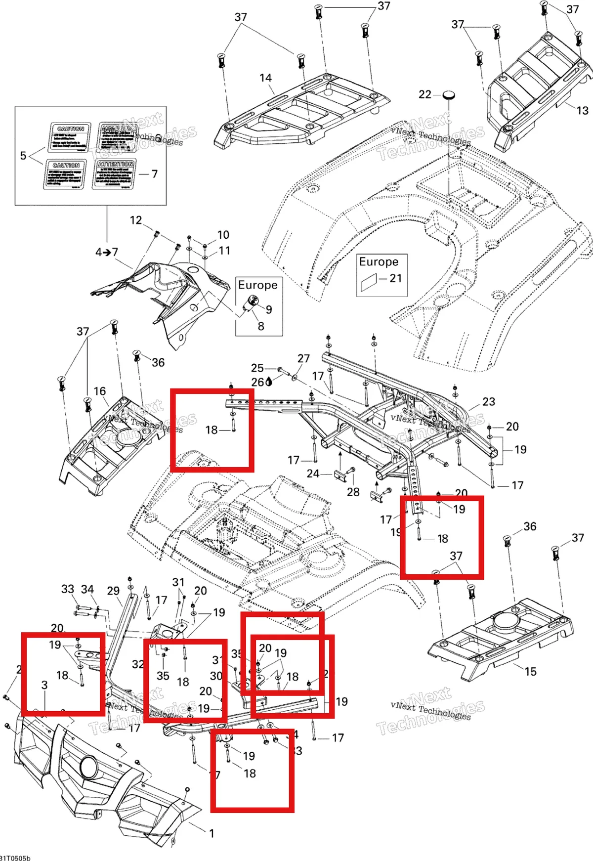 Деталь 207165044 на схеме узла 2005 Can-Am Outlander 330/400 STD 2 X 4 Body And Accessories 2