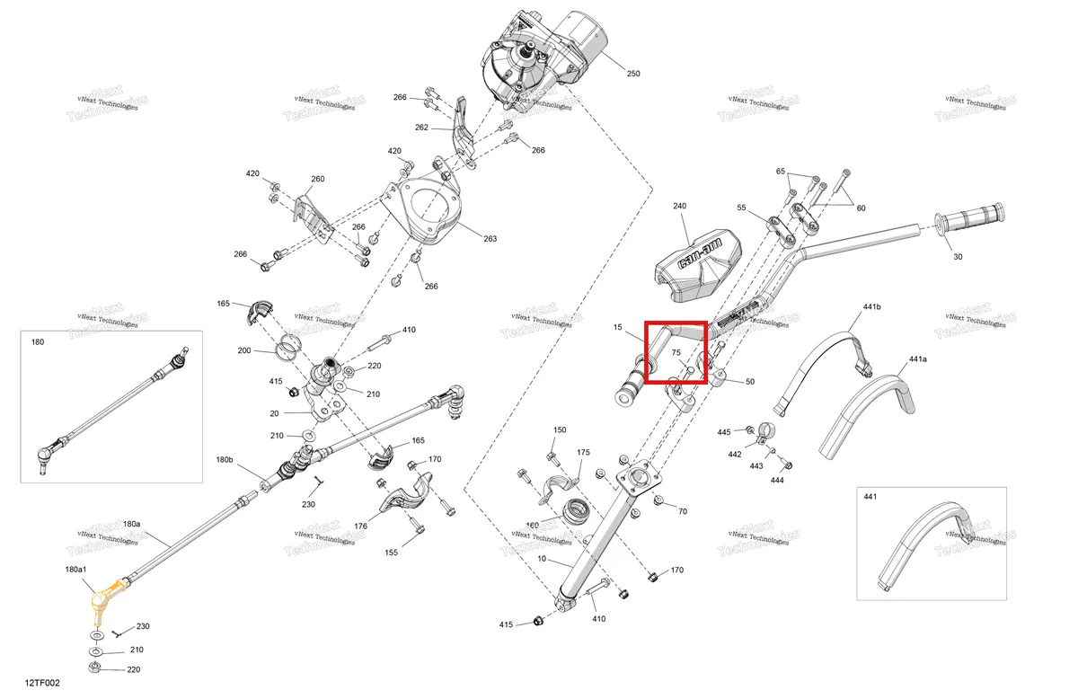 Деталь 207183060 на схеме узла 2026 Can-Am RENEGADE - 4X4 - XMR - 1000R EFI - 5UTA - Hyper Silver Mechanic - Steering