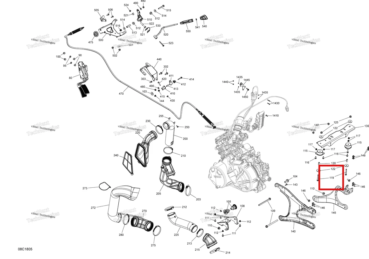 Деталь 207186044 на схеме узла 2018 Can-Am TRAXTER HD5 Engine Traxter Non Max Hd5
