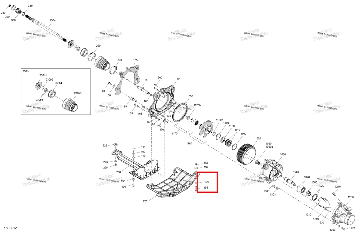 Деталь 207382560 на схеме узла 2026 Sea-Doo SPARK - 900 ACE - BASE - 61TA - Sunrise Orange - 2UP Drive - Propulsion
