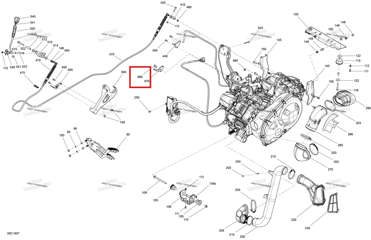 Деталь 207502044 на схеме узла 2019 Can-Am TRAXTER HD8 - T1B SERIES Engine - Except Xmr