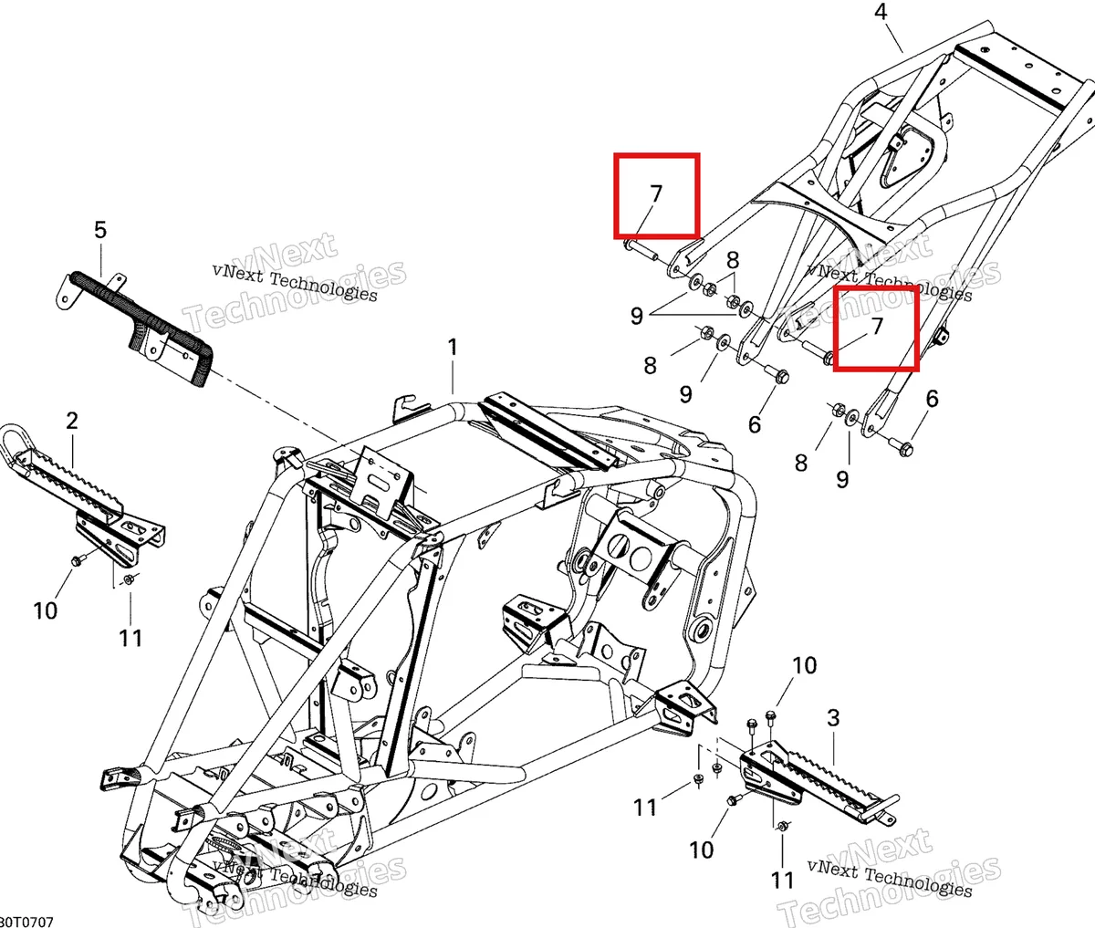 Деталь 207505087 на схеме узла 2007 Can-Am DS 650 X Frame