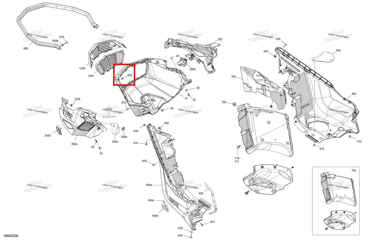 Деталь 207552044 (Деталь Hex.flange Screw M5 X 20, Scotch Grip) на схеме узла 2027 Ski-Doo BACKCOUNTRY - SPORT - 600 EFI - UBVA - Neo Yellow - 16X146X2.0P Track Body - Bottom Pan