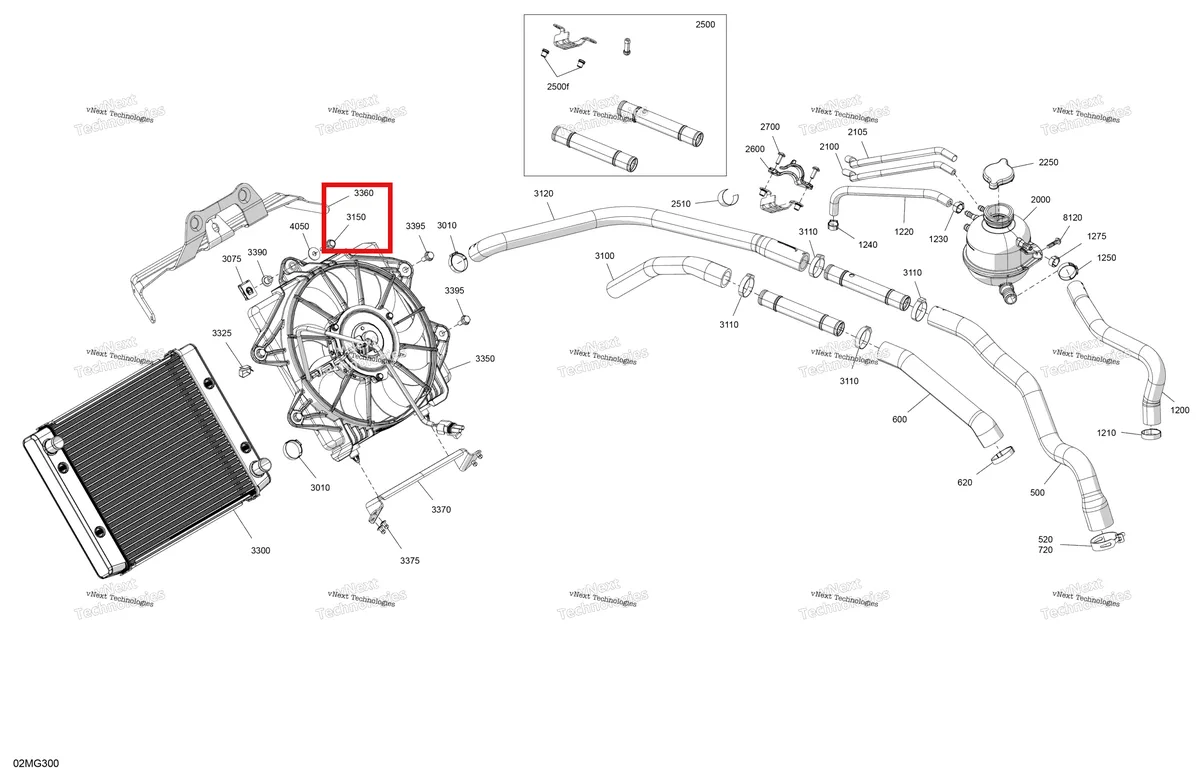Деталь 207562544 (Деталь Hex. Flanged Screw M6 X 25, Scotch Grip) на схеме узла 2027 Ski-Doo EXPEDITION - SPORT - 600 ACE - KCVA - Neo Yellow - 16X154X1.5CH Track Engine - Cooling