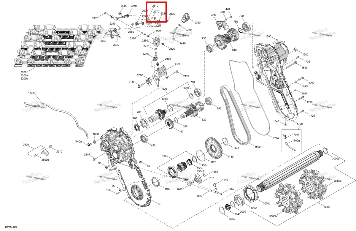 Деталь 207563034 (Деталь Screw M6 X 30) на схеме узла 2027 Ski-Doo EXPEDITION - LE - 600R E-TEC - ABVA - Neo Yellow - 20X154X1.5CSS Track Drive - System
