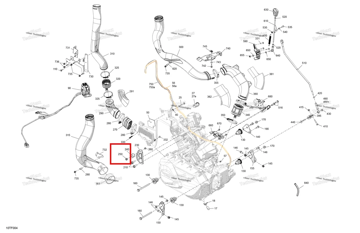 Деталь 207581046 на схеме узла 2026 Can-Am RENEGADE - 4X4 - XMR - 1000R EFI - 5UTB - Scandi Blue Engine - System