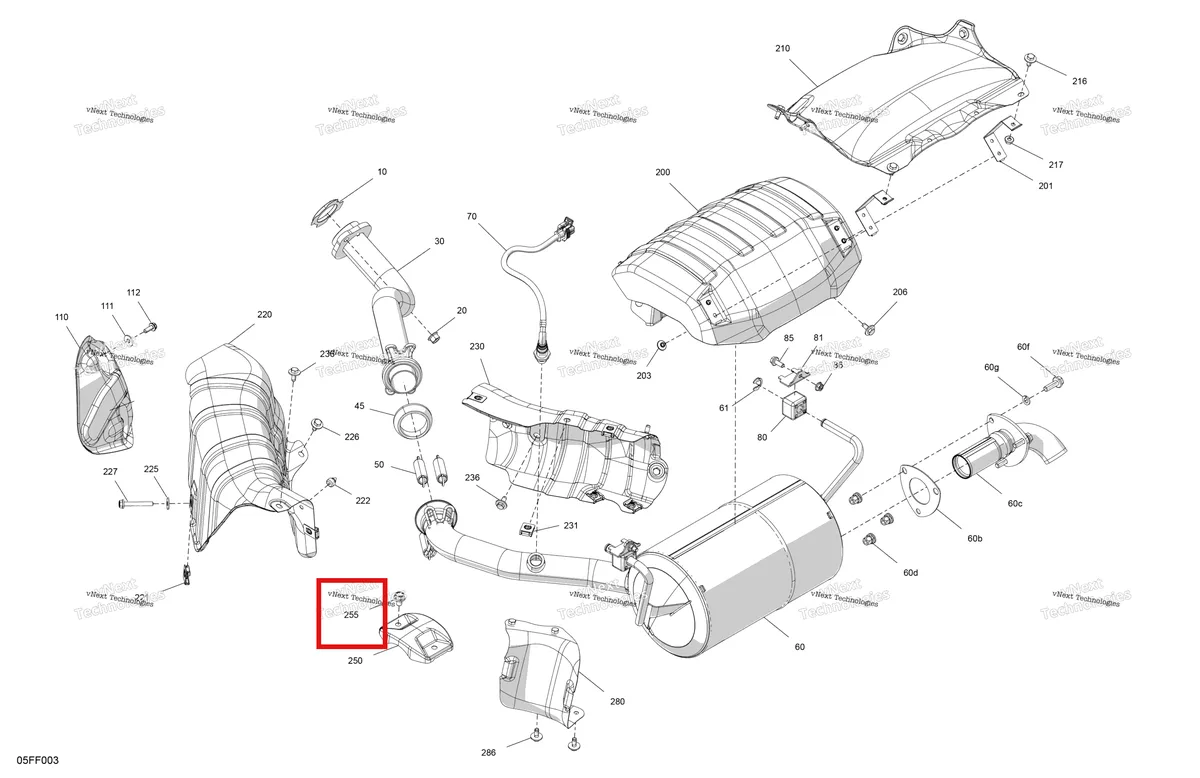 Деталь 207581244 на схеме узла 2026 Can-Am OUTLANDER - 4X4 - STD - 700 - 1CTC - Legion Red Engine - Exhaust