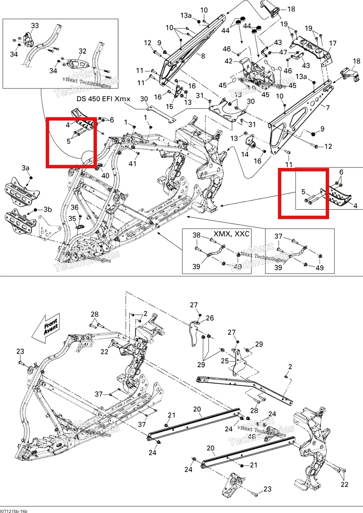 Деталь 207586034 на схеме узла 2015 Can-Am DS 450EFI STD Frame, System 2