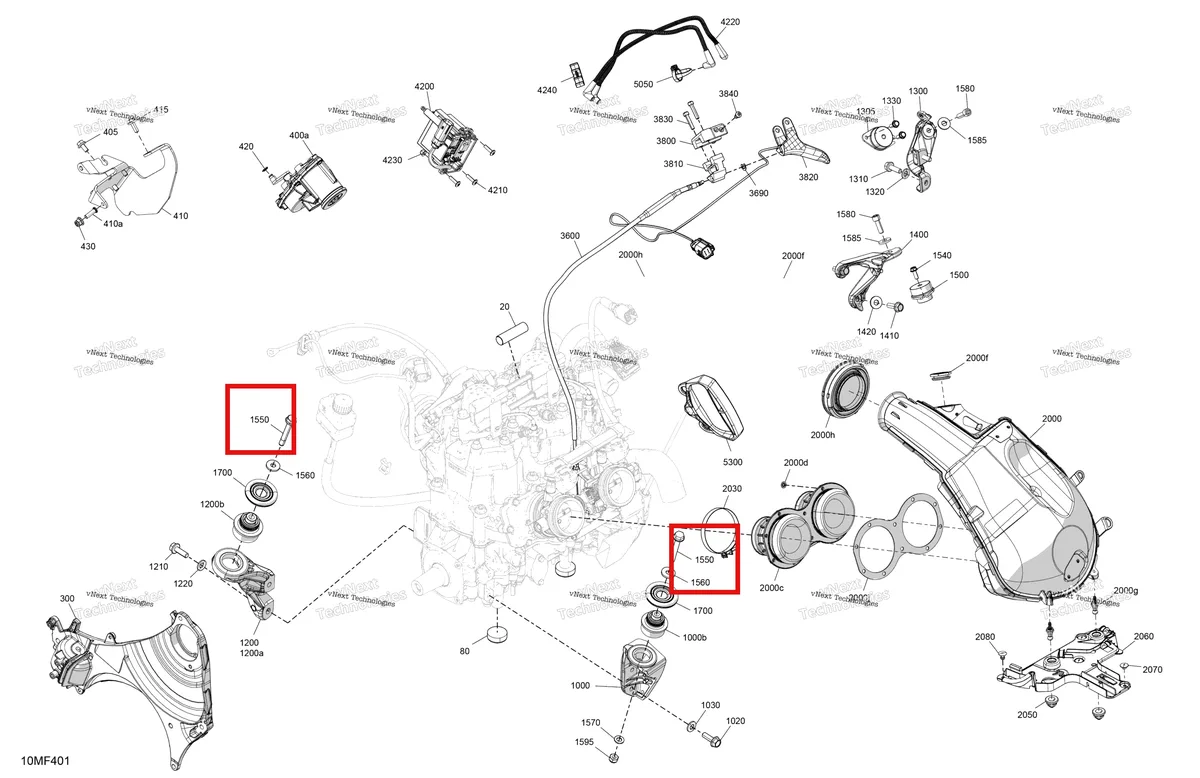 Деталь 207586046 на схеме узла 2026 Ski-Doo MXZ - RACING - 600 RS - BMTA - Neo Yellow - 15X137X1.75R Track Engine - System