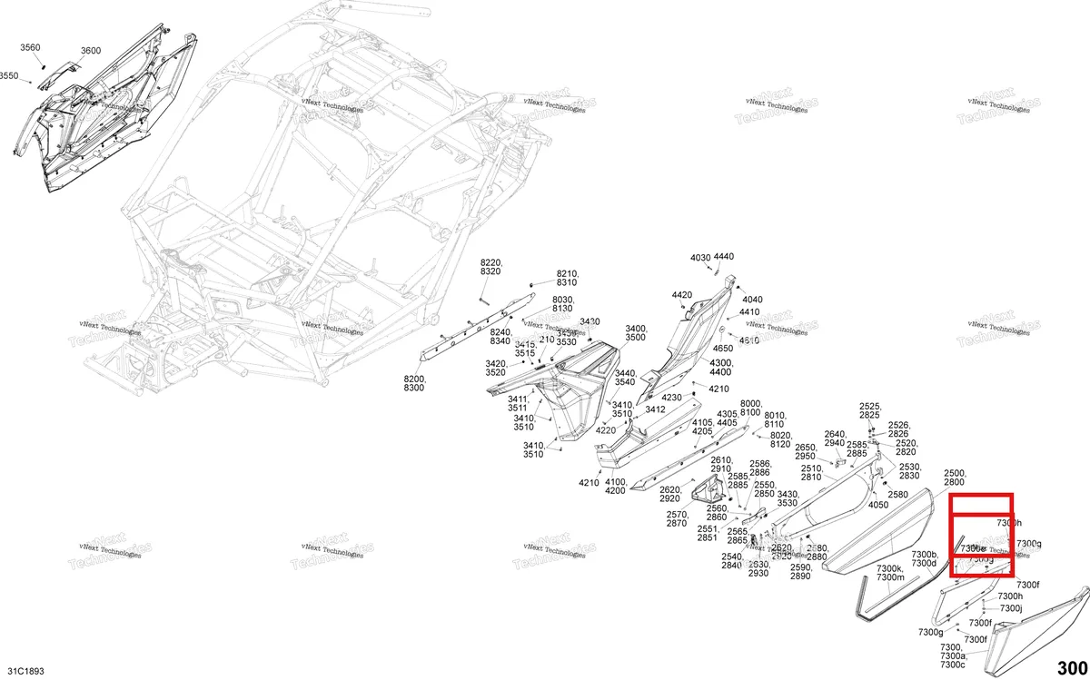 Деталь 207587534 на схеме узла 2018 Can-Am Maverick X3 Turbo - XRC Body Parts - Carbon Black - Package Xrc - Side Section